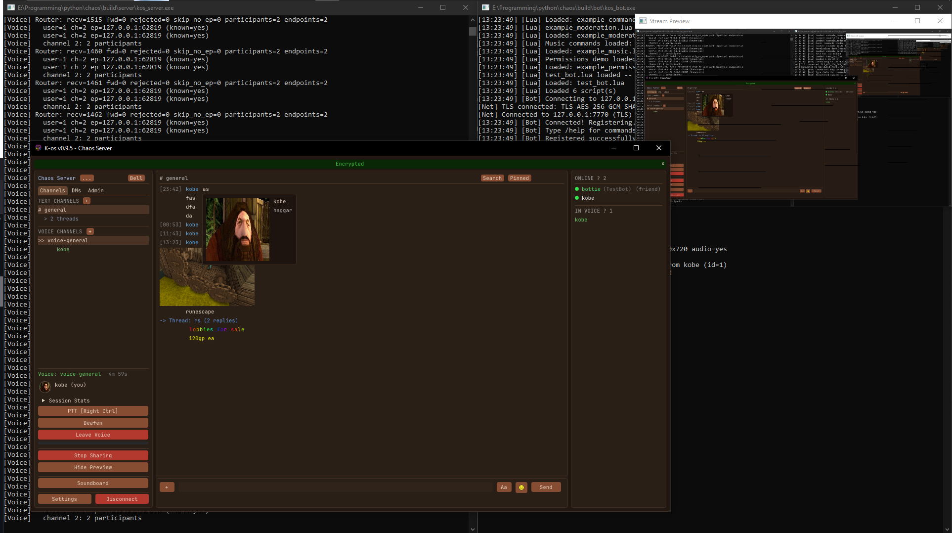 K-os client screenshot