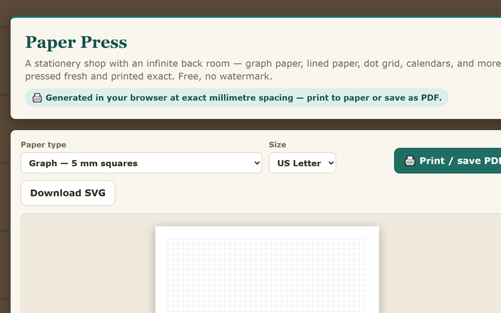 Paper Press screenshot