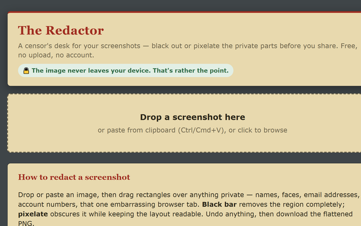 The Redactor screenshot