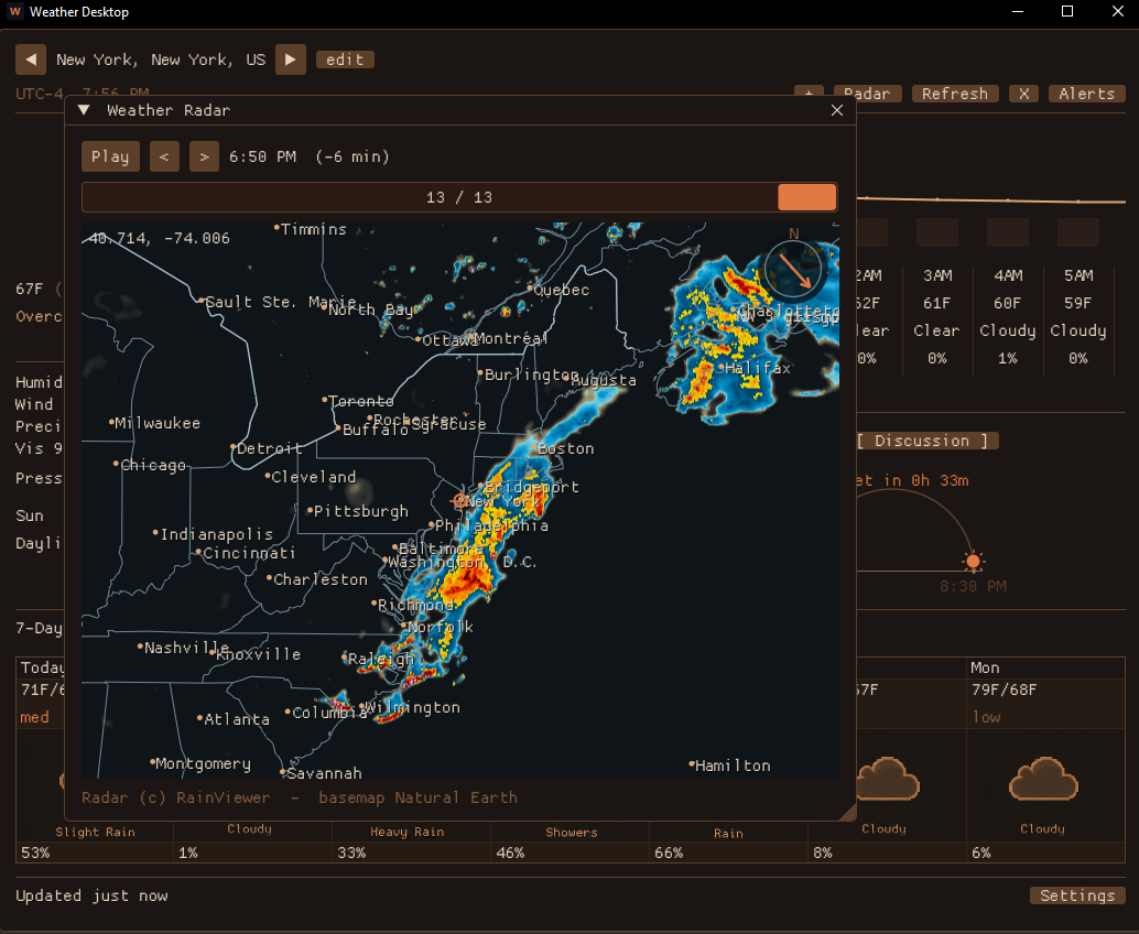 weather desktop radar