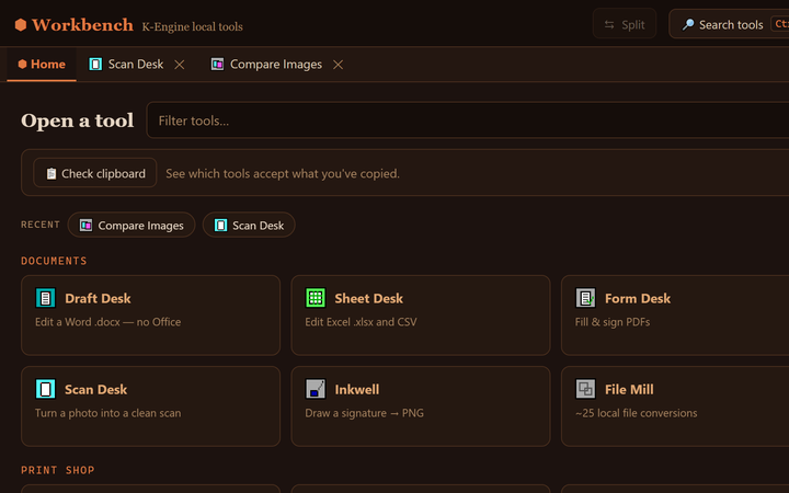 Workbench screenshot